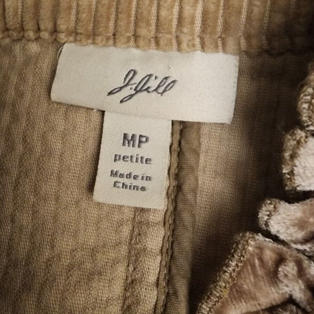 J Jill Tan Corduroy 2 Pocket Button Up Blazer Jacket Size MP - Picture 8 of 10